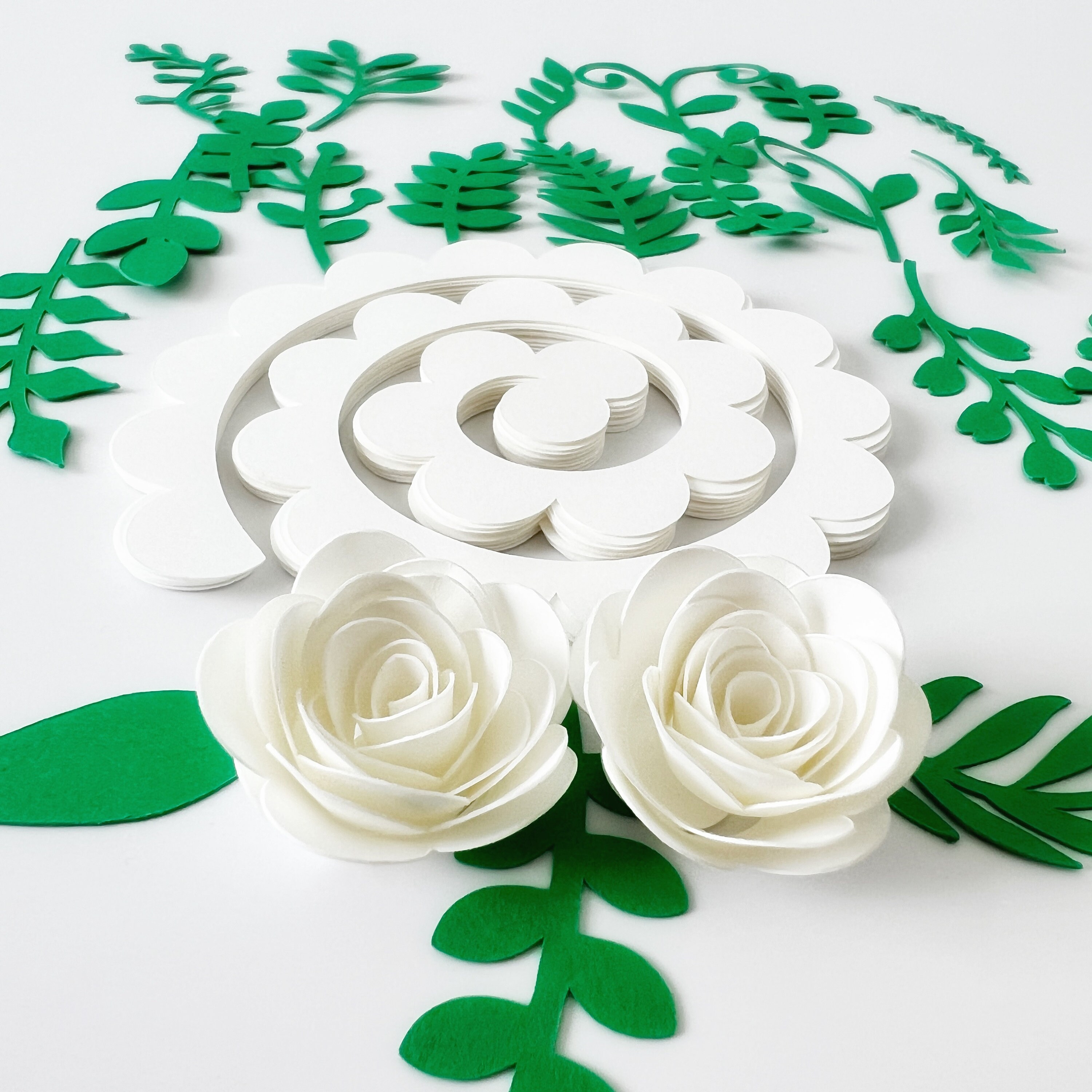 Precut 1 Inch Paper Rose Kit Precut Card Stock Paper Flower Etsy