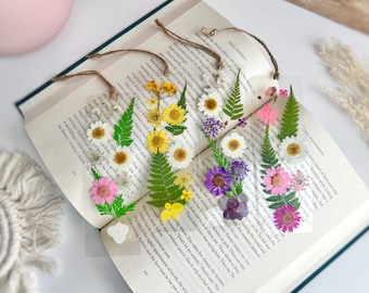 Personalized Pressed Flower Bookmark – Christmas Stocking Stuffer