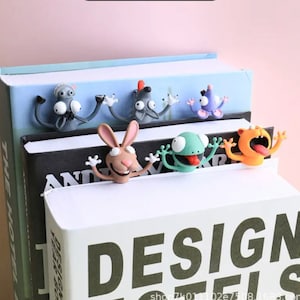 Squashed Animal Personalized Wacky Bookmarks Funny Animal Cute Bookmark Zoo 3D Funny Gift for Kids Girls Boys Cute Gift for Book lovers