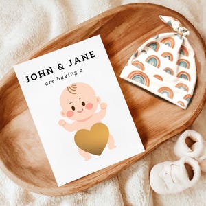 Baby Gender Reveal Scratch Off Card Annoucement Card (10 pack)