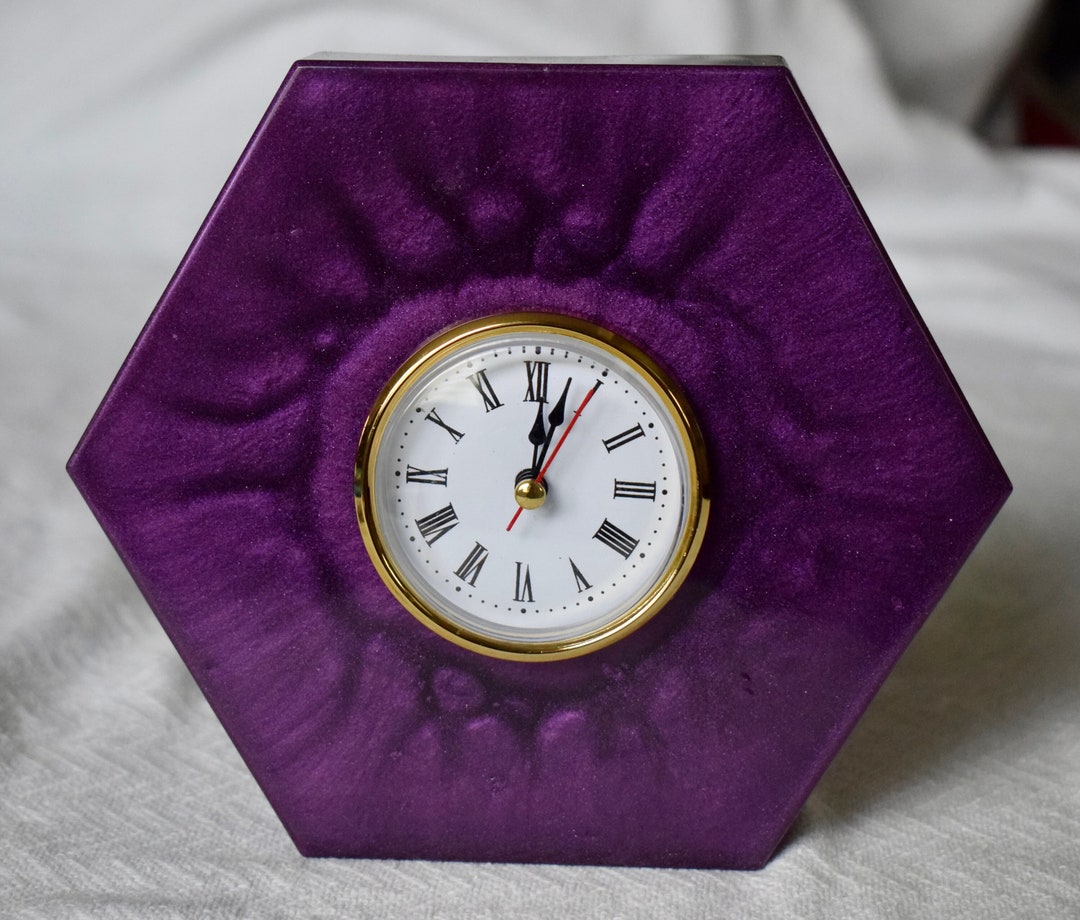 Hexagon Clocks, Resin Clocks, Mantle Clocks, Side Table Clocks Etsy