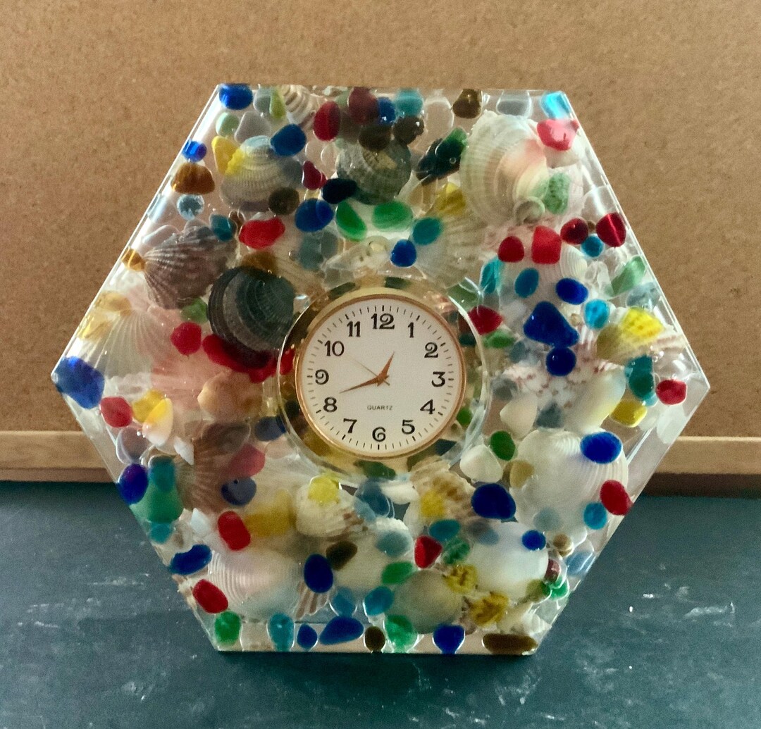 Myrtle Beach Shell Clock, Nautical Decor - Etsy