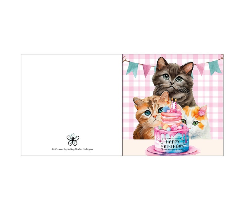 Printable Cat Birthday Card for Cat Lovers Humorous Bday Card With ...