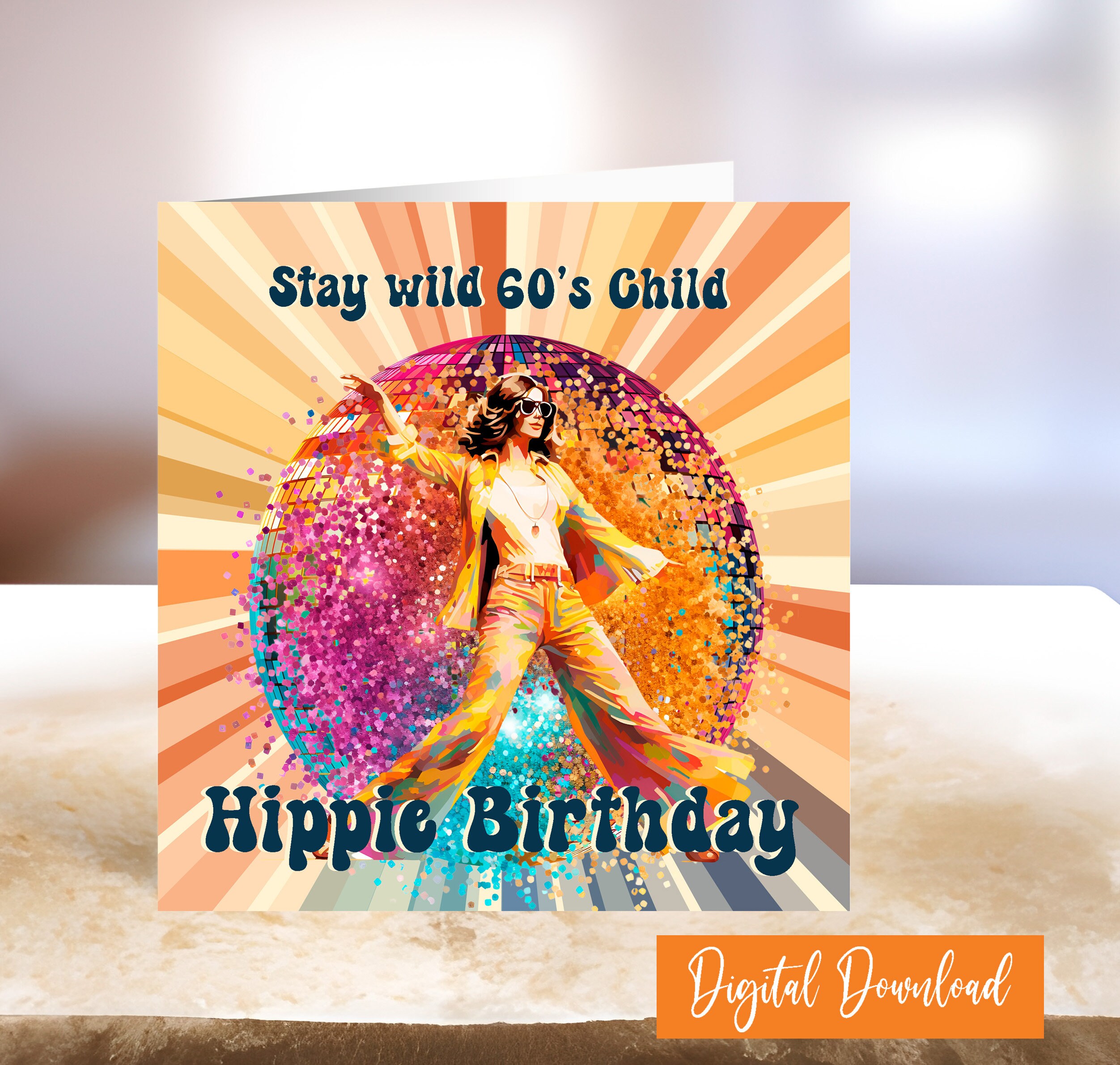 Hippy Birthday! Greeting Card for Sale by DEELEETEES