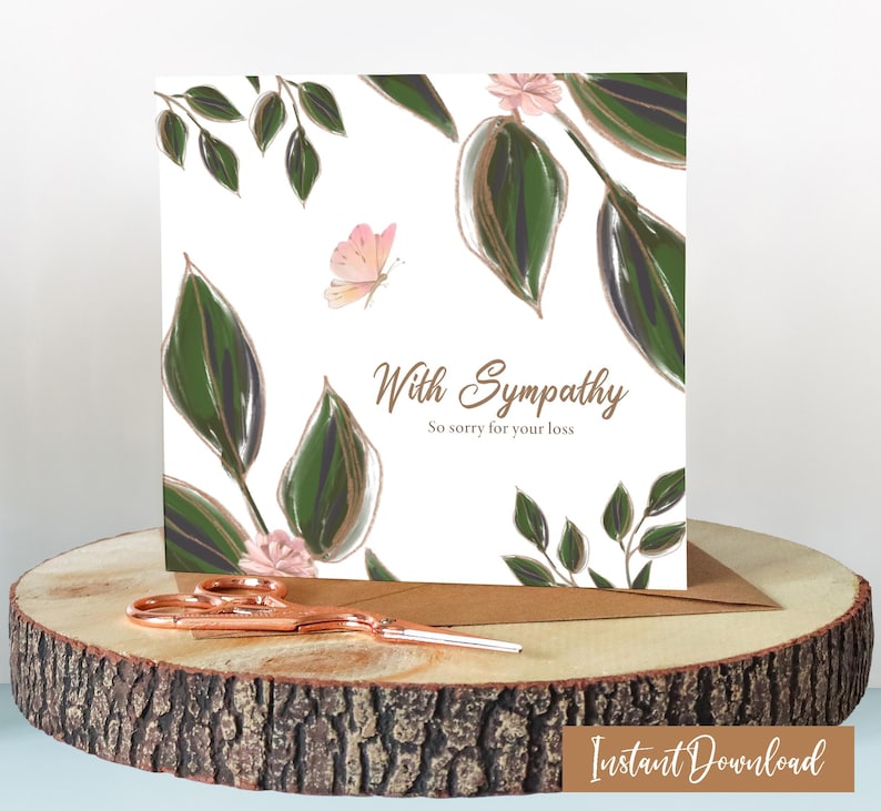 Printable Sympathy Card Loss of Mother Bereavement Gifts Loss of ...