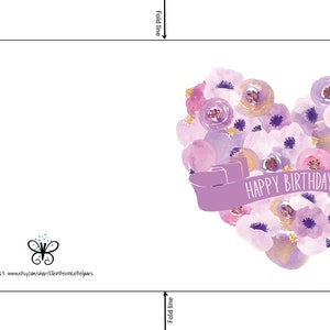 Happy Birthday Card Printable Card Loving Thoughts Card - Etsy
