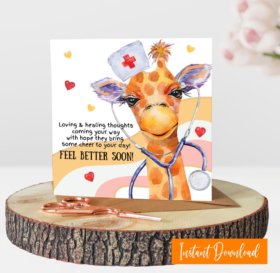 Get Well Soon Card, Digital Best Wishes on Your Recovery Card, Loving ...