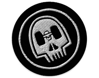 Embroidered patch - Old Timer Skate Club - Skull