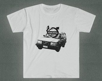 Vintage Volvo 240 Wagon Sketch Tee // 80er, 90er Jahre, Retro Classic Car Graphic Tshirt