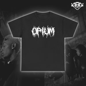 Camiseta OPIUM NIGHTMARE // Blanco y negro, Grunge, Carti Merch, Dark, TeenX, Vamp, Bloody, Xtc, Y2k Graphic Unisex Camiseta