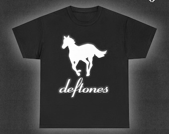 Deftones White Glowing Pony Tee // Chino Moreno, Rare, Concert, Tour, Music - Surreal, Unisex Rock Tshirt