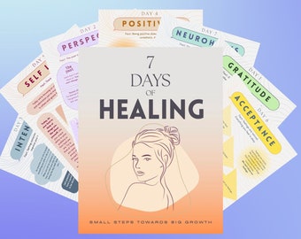 7 Days of Healing Journal Self Help Workbook | Digital Download | 1 Week Journal | Last Minute Gift | Popular self help book