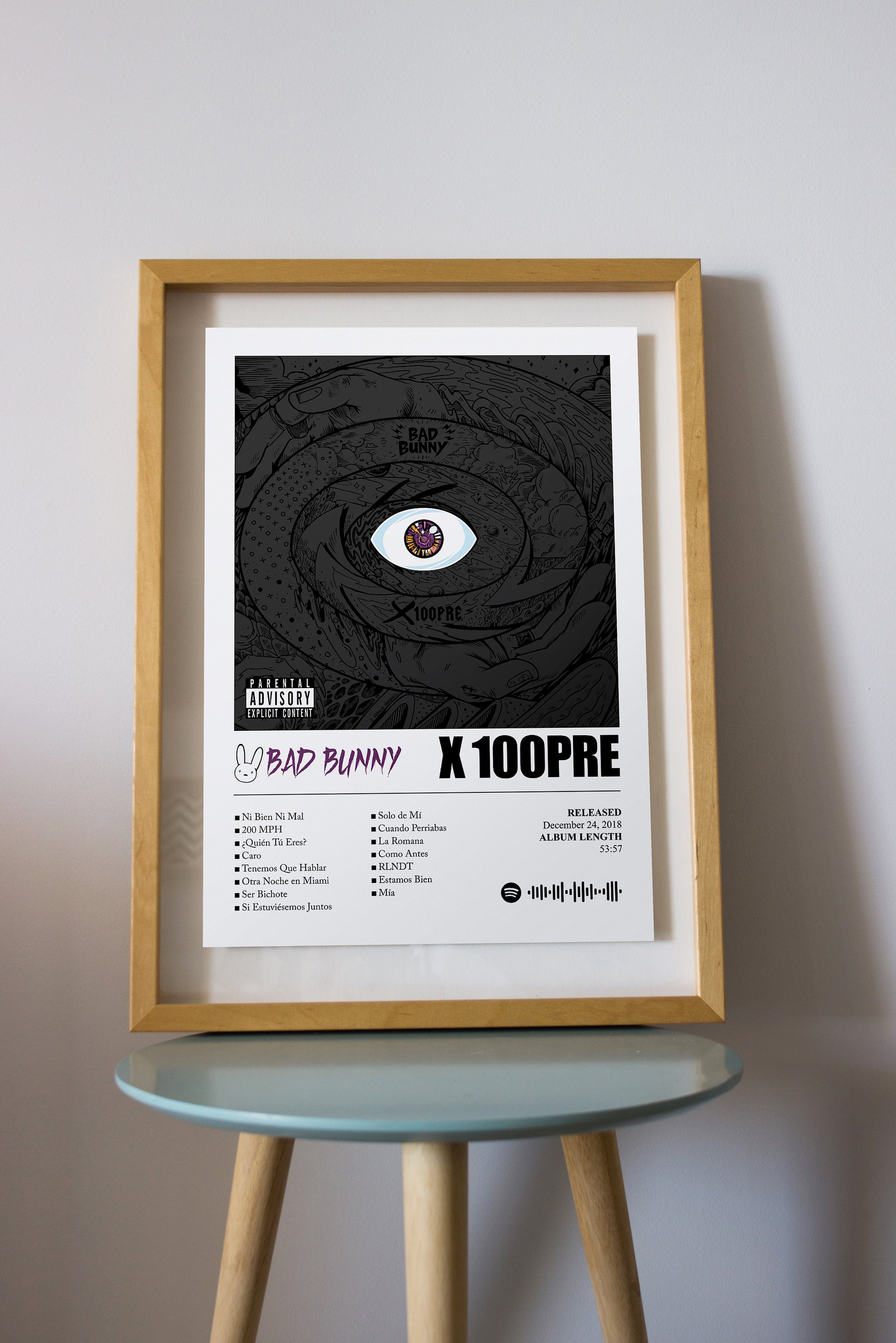 bad-bunny-x-100pre-poster-bad-bunny-x-100pre-album-cover-etsy-hong-kong