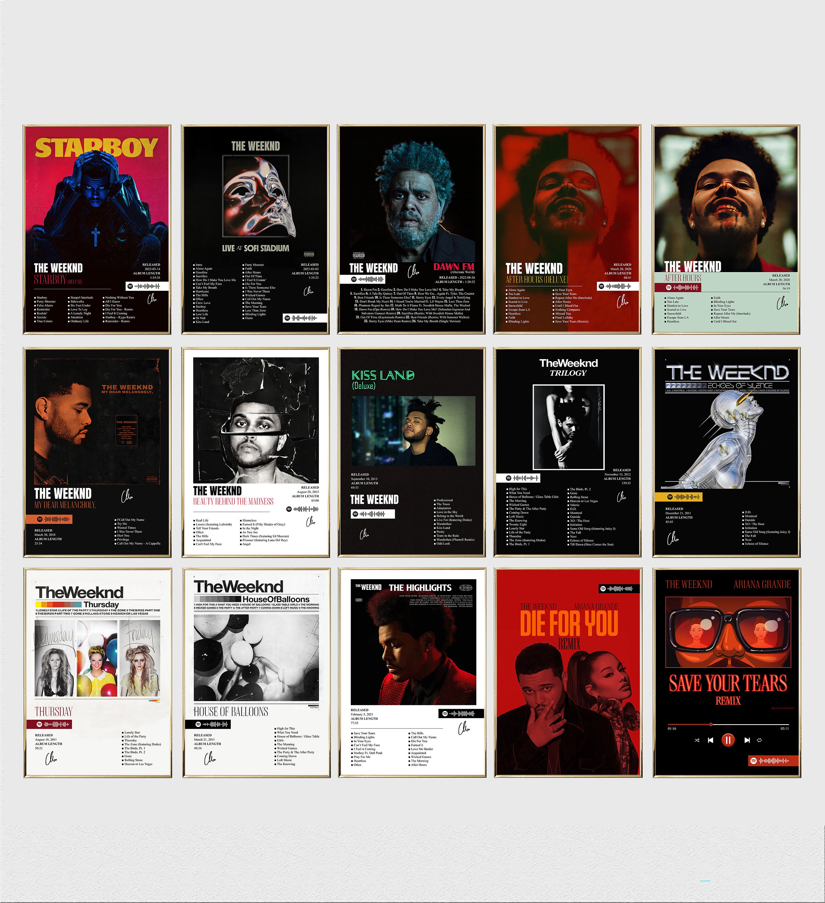 The Weeknd Poster After Hours Poster Album Cover Posters for Room Decor