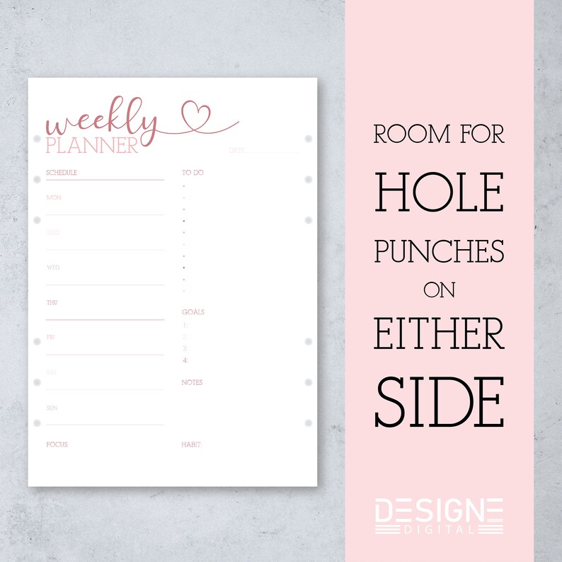 Editable printable fillable weekly planner to do list etsy