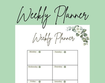Printable Weekly Planner - Etsy