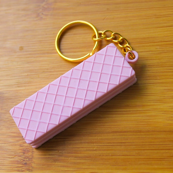 Pink Wafer Keyring