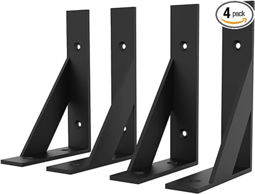 Shelf Bracket 6 Inch X 4 Inchblack Metal Shelf Bracketsshelf Etsy