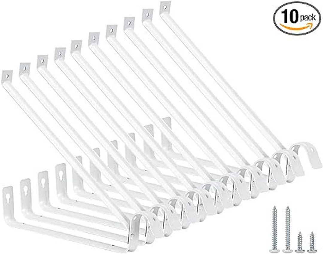 10 Pack Heavy Duty Adjustable Shelf and Rod Support Bracket Etsy