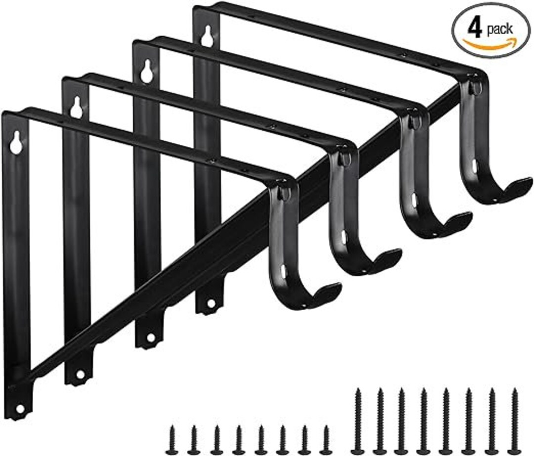 Heavy Duty Closet Shelf & Rod Brackets Wall Mounted Closet Etsy