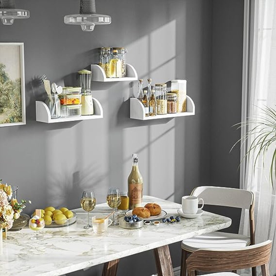 White Floating Shelves Nursery Wall Shelves Set of 3 Solid Etsy