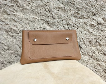 removable bag for "Elise" tote bag, removable interior leather pocket, leather snap pocket