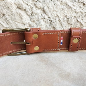 Wide leather belt for men and women, brown leather belt, wide leather belt for women, wide leather belt for men image 5