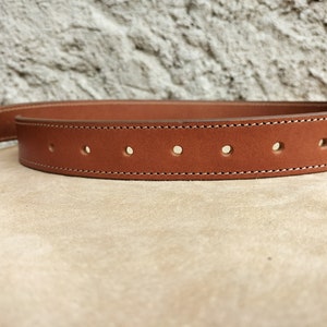 Ceinture en cuir marron, ceinture fait main, ceinture pour homme et femme, ceinture de qualité, ceinture pour la rentrée image 6