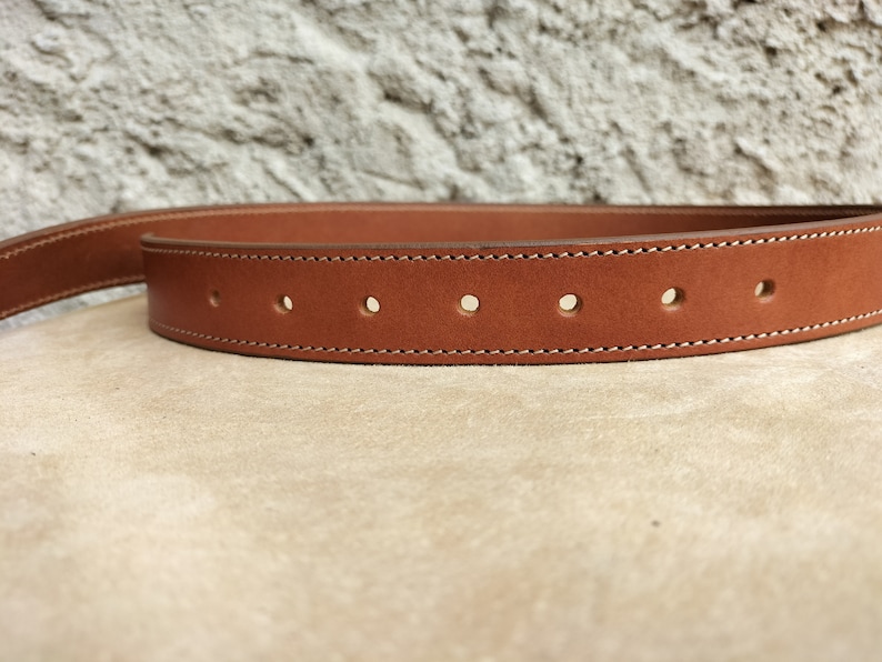 Ceinture en cuir marron, ceinture fait main, ceinture pour homme et femme, ceinture de qualité, ceinture pour la rentrée image 6