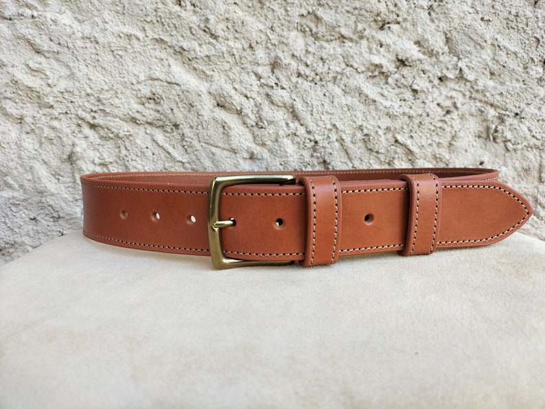 Wide leather belt for men and women, brown leather belt, wide leather belt for women, wide leather belt for men image 4