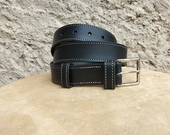 Black leather belt for men or women, black belt, leather belt, mixed black leather belt, quality belt