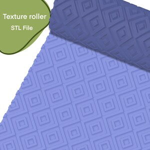 Squares Roller | Seamless Polymer Clay Texture Roller | Digital STL File | Polymer Clay Tools