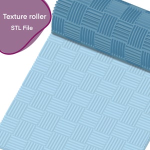 Square Lines Roller | Seamless Polymer Clay Texture Roller | Digital STL File | Polymer Clay Tools