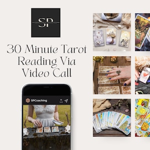 30 Min Tarot Card Video Call Reading - 30 Min Tarot Video - Video Call Reading - Tarot Via Video - Half Hour Video Tarot Reading - Local UK