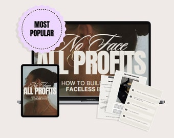 No Face All Profits, Faceless Digital Marketing Guide, MRR, Course for Resale, Resell, Master Resell Rights, Social Media Course, Faceless