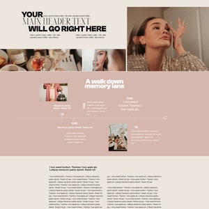 May include: A website homepage for a creative studio called Pink Pop. The website features a pink and white color scheme with a timeline of the studio's history. The timeline includes dates and descriptions of the studio's milestones. The website also features a call to action to learn more about the studio.