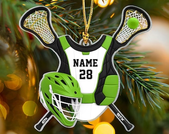 Personalized Lacrosse Christmas Ornament,Lacrosse Keepsake,Lacrosse Player Ornament,Lacrosse Lover Gift,Christmas Gift for Players & Coaches