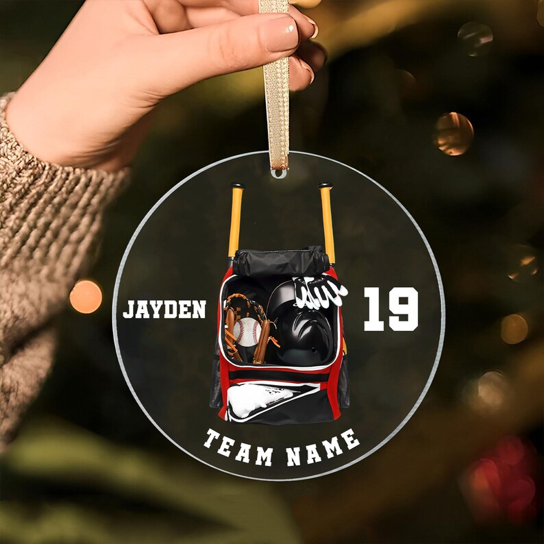 Baseball Bag 2024 Christmas Ornament, Baseball Lover Gift, Baseball