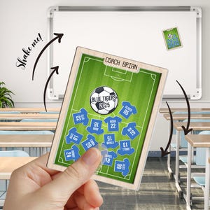 Personalized Coach Soccer End Of Season Gift, Custom Members Name Soccer Shaker Magnet, Gift For Soccer Club, Soccer Coach Thank You Gifts