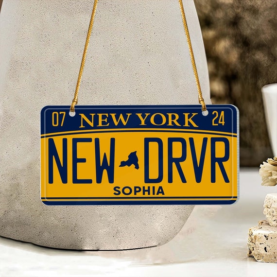 Personalized New Driver Ornament 2024, Custom State New Driver Tag, Drivers License Ornament, Christmas 2024 Ornament, Driving Ornament Gift