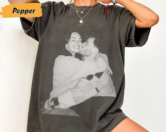 Camiseta con foto personalizada, camiseta vintage con foto de pareja, camiseta con cara de novia, regalo para novia o novio, día de San Valentín, camiseta con idea de foto.