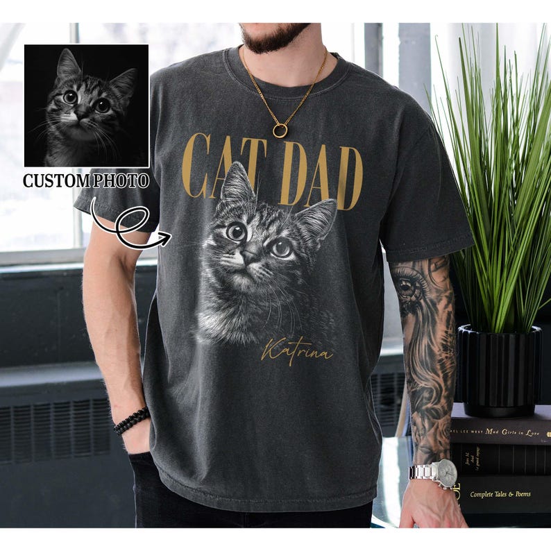 cat dad shirt
personalized cat shirt
funny cat dad gift
cat lover shirt
vintage photo shirt
custom pet shirt
fathers day cat dad
funny cat owner tee
cat photo shirt
pet lover gift