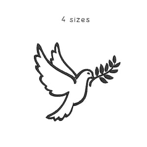 Dove embroidery design, Dove embroidery pattern, machine embroidery