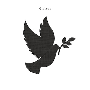 Dove embroidery design, Dove embroidery pattern, machine embroidery