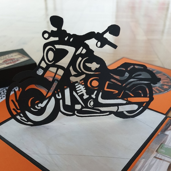 Explosionsbox Motorrad, Harley Davidson inspiriert