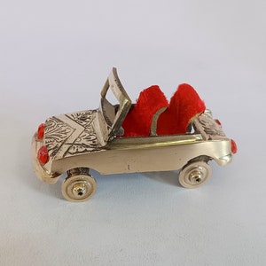 Antique Brass Miniature Car, Antique Brass Home Decoration Car, Vintage Metal Car, Old Toys Car, Nostalgic Open Car Miniature Gift For Self
