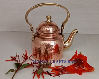 手作りのコンロ用銅製ケトル、ヴィンテージスタイルのケトル、銅製