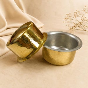 Handmade Brass Patila Pot | Cookware | Traditional Indian Cooking | Brass Kitchenware | Vintage Indian Cookware | Handcrafted Brass Pot