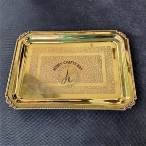 Pure Brass Serving Tray, Drinks and Food  Serving Tray, Use For Home Hotel & Restaurants, Dinner Tray, Brass Traditional Pooja Thali