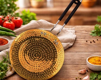 Gehämmertes Messing Roti Tawa, Chapati Flache Grillplatte Kochen Tawa